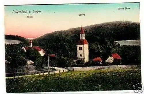 32091 Ak Dittersbach bei Stolpen Totalansicht um 1910