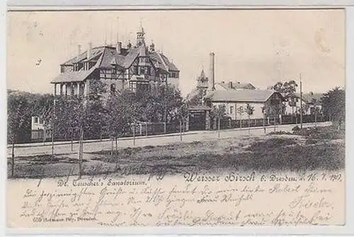 63115 Ak Weisser Hirsch bei Dresden Dr. Teuschers Sanatorium 1903