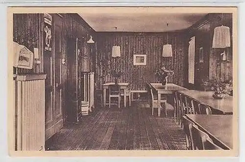 62870 Ak Jugendherberge Geising im Erzgebirge Tagesraum 1927