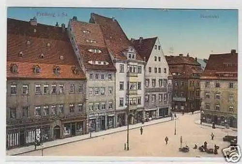 35076 Ak Freiberg in Sachsen Obermarkt um 1910