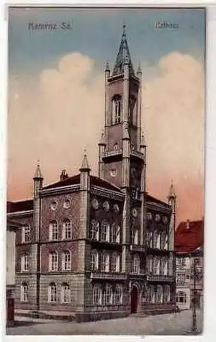 41672 Ak Kamenz Sa. Rathaus 1916