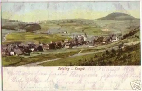 13343 Ak Geising im Erzgebirge Totalansicht 1906