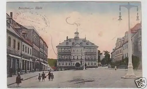 35536 Ak Hainichen Markt um 1920