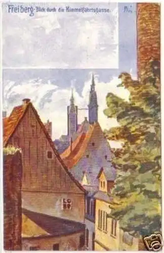 23616 Ak Freiberg Kornblumentag Himmelsfahrtsgasse 1913