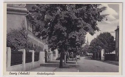 80760Ak Coswig (Anhalt) Hindenburgstraße um 1940