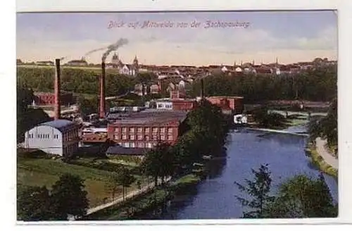 36593 Ak Blick auf Mittweida von der Zschopauburg 1910