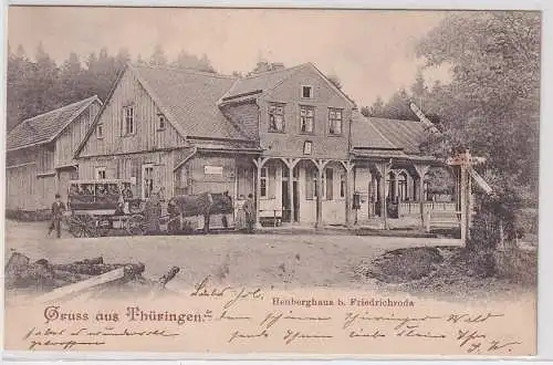 59480 AK Gruss aus Thüringen - Heuberghaus bei Friedrichroda 1901