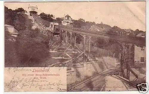 33781 Ak Loschwitz erste Berg Schwebebahn der Welt 1901