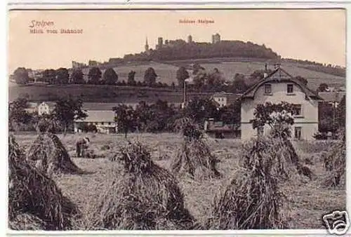 32501 Ak Stolpen Blick vom Bahnhof 1911