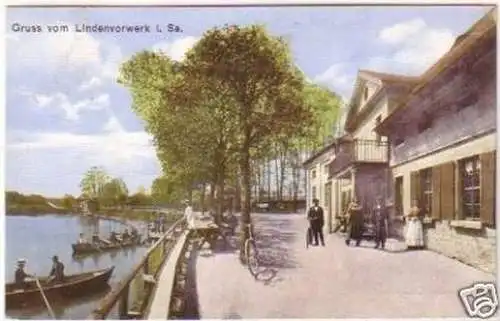 20313 Ak Gruss vom Lindenvorwerk in Sachsen 1914