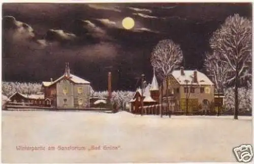 20283 Ak Winterpartie am Sanatorium "Bad Grüna" 1910