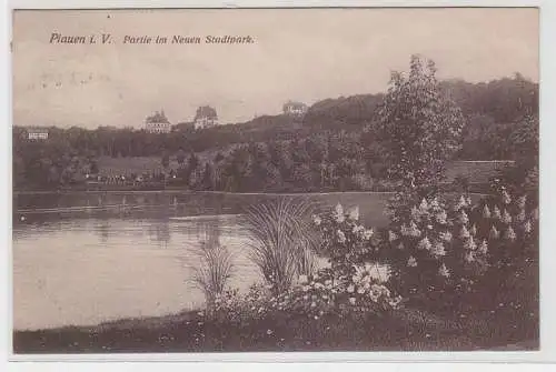 68805 Ak Plauen im Vogtland Partie im Neuen Stadtpark 1917