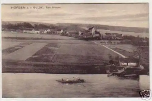 04044 Ak Höfgen an der Mulde Totalansicht 1918