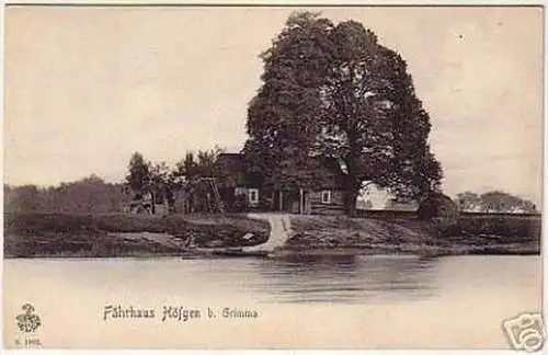 07795 Ak Fährhaus Höfgen bei Grimma um 1900