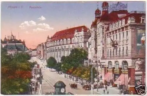25618 Ak Plauen i.V. Postplatz um 1910