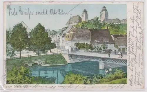 96223 Ak Eilenburg Leipziger Brücke 1904