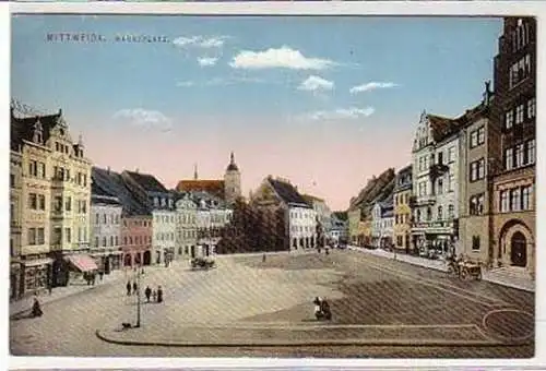 37187 Ak Mittweida Marktplatz um 1910