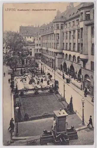 88340 Ak Leipzig Naschmarkt - Burgkeller-Restaurant 1922