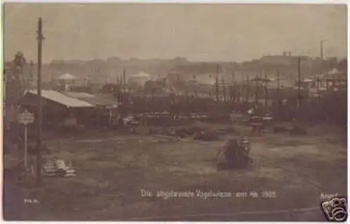 13433 Ak Dresden die abgebrannte Vogelwiese 1909