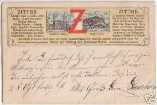 09488 Ak Zittau Rathaus und Berg Oybin 1905