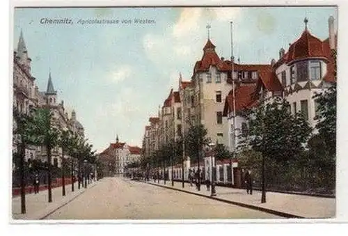 59232 Ak Chemnitz Agricolastrasse von Westen 1911