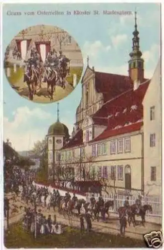 29565 Ak Gruß vom Osterreiten in Kloster St. Marienstern