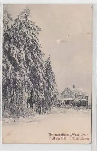 71010 Ak Freiberg i.S. Sommerfrische Wald-Café Kleinschirma 1917