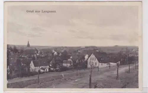 66930 Ak Gruß aus Langenau Totalansicht 1934