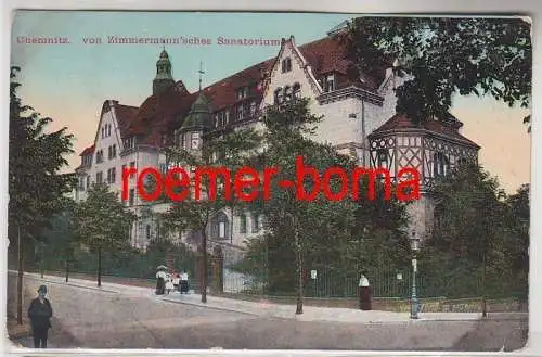 81084 Ak Chemnitz von Zimmermannsches Sanatorium 1915