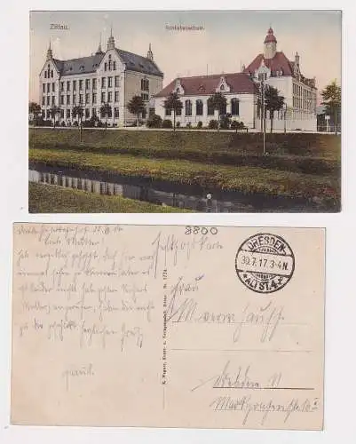 24820 Feldpost Ak Zittau Schliebenschule 1917