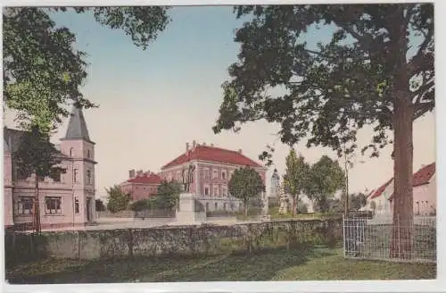 69673 Ak Frohburg Denkmals Platz 1910