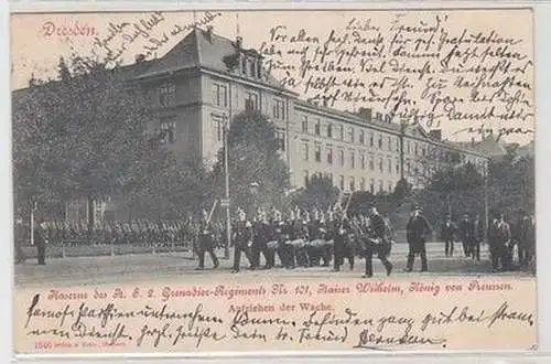 58983 Ak Dresden Kaserne des Kgl. sächs. Grenadier Regiments Nr.101, 1901