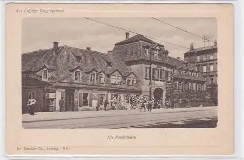 86513 AK Aus Leipzigs Vergangenheit - Die Funkenburg mit Geschäften um 1900