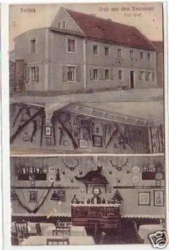 33022 Mehrbild Ak Gruß aus Seidnitz Restaurant 1916