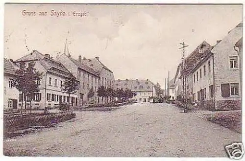 23721 Ak Gruss aus Sayda im Erzgebirge 1911