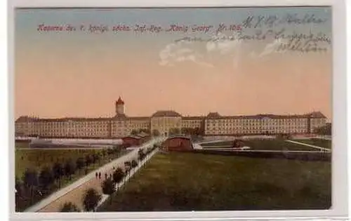 18/2 Ak Leipzig Kaserne König Georg Nr.106, 1918