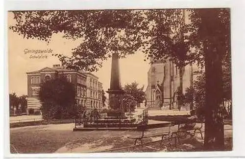 40875 Ak Geringswalde Schulplatz 1927