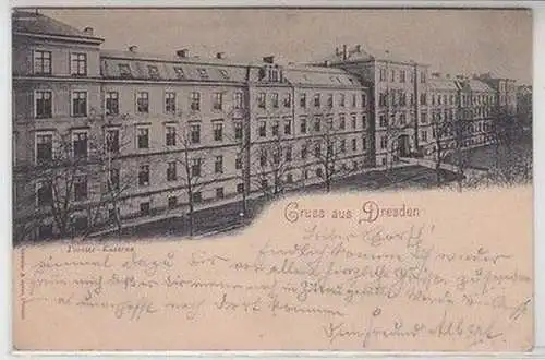 58847 Ak Gruß aus Dresden Pionier Kaserne 1900