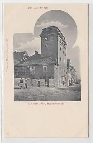 61983 Ak Leipzig Die rothe Kunst abgebrochen im Jahre 1881
