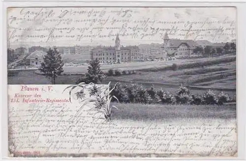 67853 AK Plauen im Vogtland - Kaserne des 134. Infanterie-Regiments 1903