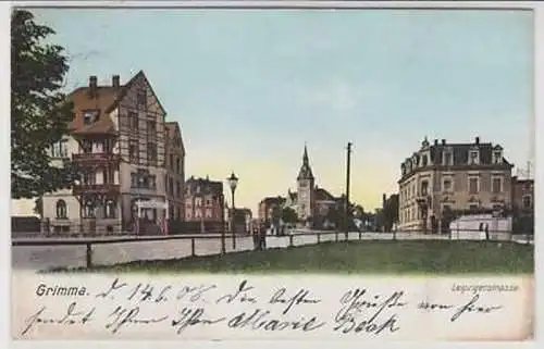 35758 Ak Grimma Leipzigerstraße 1908
