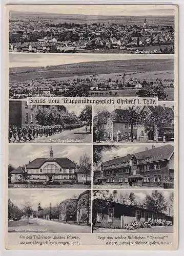 85774 Ak Gruss vom Truppenübungsplatz Ohrdruf in Thüringen 1938