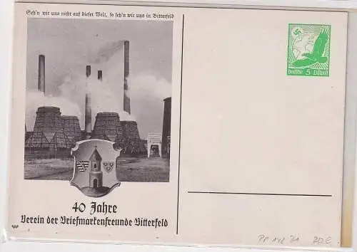79787 Privatganzsache 40 Jahre Verein der BRiefmarkenfreunde Bitterfeld um 1940