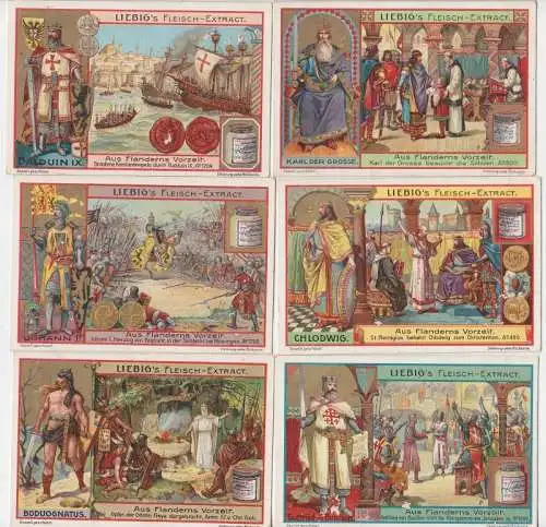 Liebigbilder Serie 701 "Aus Flanderns Vorzeit" komplett 1907 (108367)