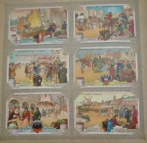 Liebigbilder Serie 636 "Die Faktoreien der Hansa", komplett 1905 (9/ D0381n)