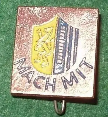 DDR Abzeichen "Mach Mit" Messestadt Leipzig