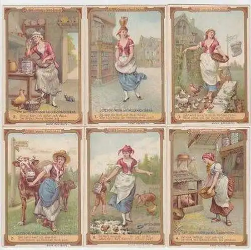 Liebig Serie kpl. 6 Sammelbilder "Luftschlösser" 46