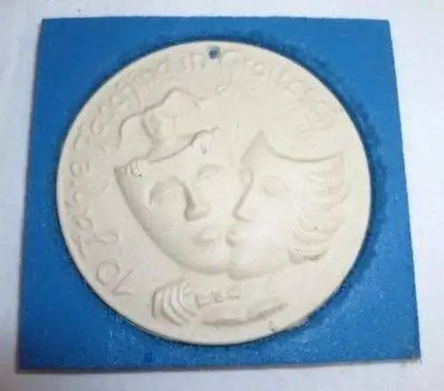 alte Plakette 10 Jahre Fasching in Groitzsch