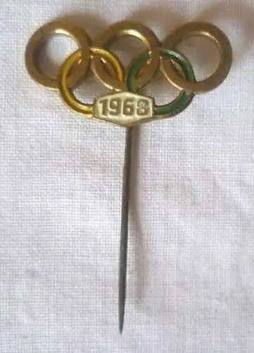 DDR Anstecknadel Olympische Ringe 1968