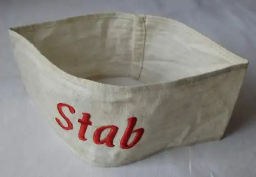gesticktes DDR Ärmelband "Stab" der DDR GT NVA Volksarmee (161381)
